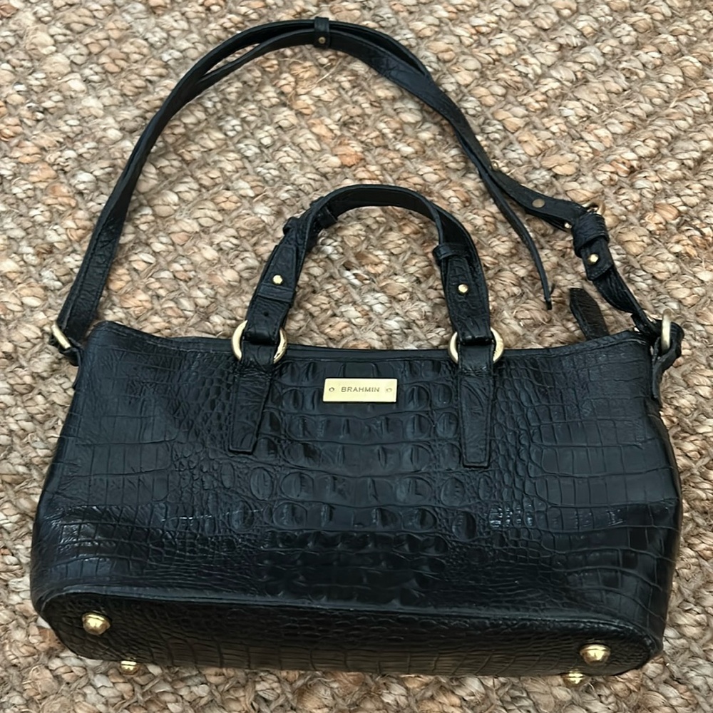 Vintage Brahmin black snakeskin bag
